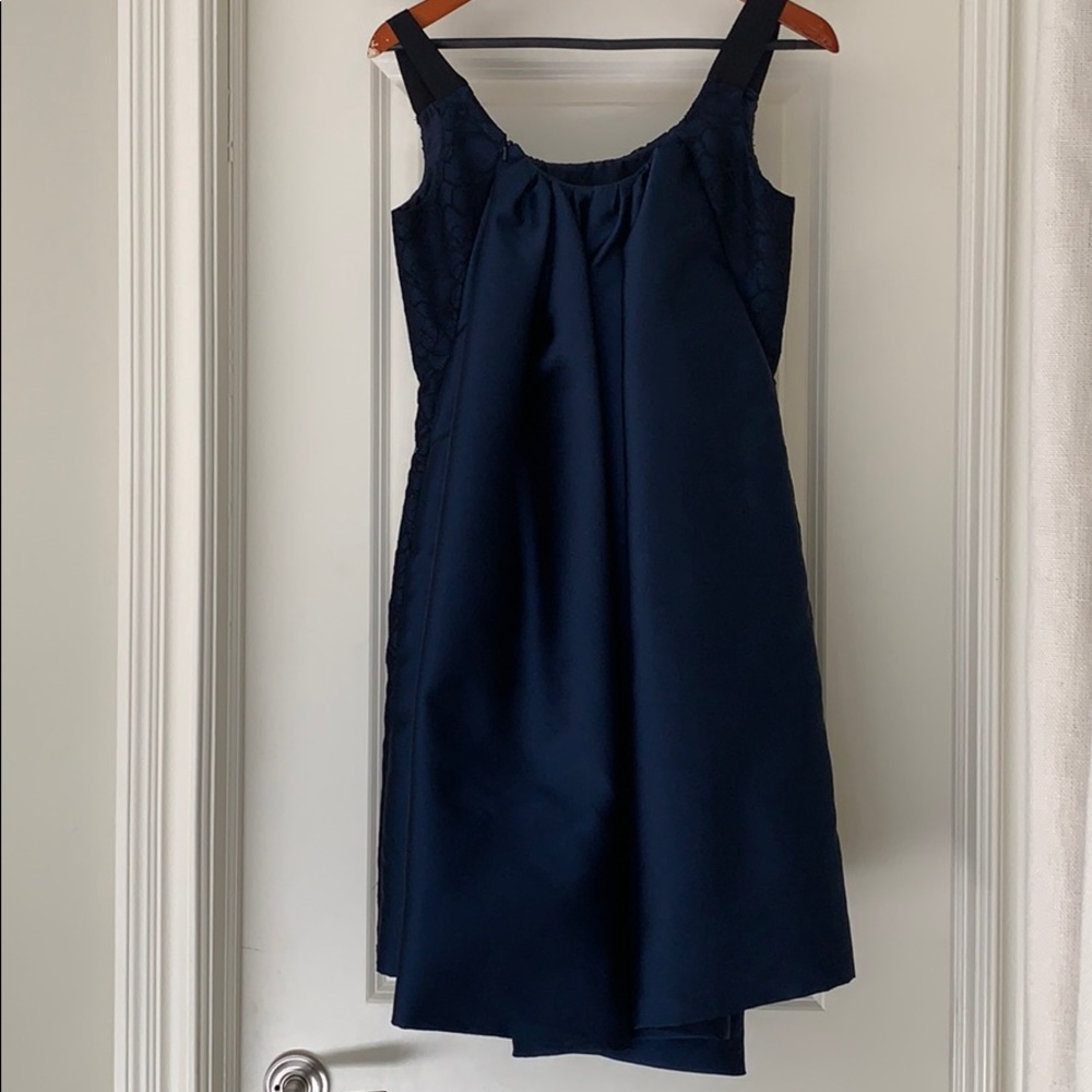 Oscar de La Renta Navy blue sequin evening dress - Picture 6 of 7